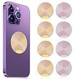 Strahlenschutz Handy Aufkleber 8 STK EMF Schutz Abschirmung Strahlung Handy Aufkleber für Computer EMF Blocker Aufkleber für Telefon Laptop Tablet-Computer (8 Stück Golden - Silbrig)