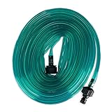 Relaxdays Schlauchregner, Flacher Bewässerungsschlauch, für den Garten, mit Löchern, anschlussfertig, 8 Meter, grün, 1 Stück, Kunststoff