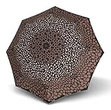 Knirps Regenschirm T.200 Medium Duomatic Animal Mocca braun