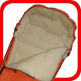 Baby Universal Fußsack, 100% Lammwolle, orange