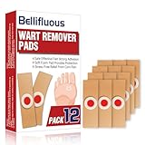 Bellifluous Warzenentferner, 12Stück Hühneraugenpflaster, Warzen Entfernen für Füße und Zehen, Sanftes und Sicheres Warzenpflaster, Hühneraugen entferner zur Linderung von Hühneraugenschmerzen