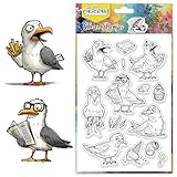CHGCRAFT Möwen Clear Stamps Vogel Transparent Stamps Silikonstempel Klare Stempel für DIY Scrapbooking Fotoalbum Dekoration, 4,3×6,3 Zoll
