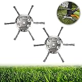 Grasschneidekopf Aus Stahldraht,2 Stücke Unkrautbürste Freischneider,Stahldraht-Rasentrimmerkopf,Drahtbürste mit Kegelform entfernt mühelos Unkraut und Moos(6 Köpfe)