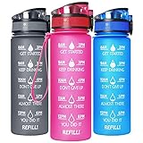 GeeRic Trinkflasche Sport Wasserflasche 750ML BPA-freies Kohlensäure geeignet Wasserflasche für Uni, Sport, Fitness, Fahrrad, Outdoor