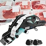 Elektrischer Etikettenapplikator, Tragbare, Flach Gebogene Etikettiermaschine, für Etiketten Mit Einer Maximalen LäNge Von 15–60 Mm, Mit 2 Batterien, UnterstüTzt Etiketten Verschiedener Formen,4CM