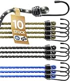 HELDENWERK 10er-Set Expander TÜV/GS geprüft mit Haken Elastisch in 30, 45, 75 und 100cm I Spanngummi mit Haken für Transport, Camping & Sicherung I Spannseil, Gummispanner & Gepäckspanner (30cm)