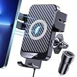 MOKPR 15W Handyhalterung Auto mit Ladefunktion, [270° Automatische Klemmung], Induktive Ladestation Auto Wireless Charger für iPhone 16/15/14/13/12 Serie & Samsung S25/S24/S23
