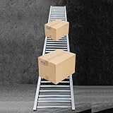 Heavy-Duty Foldable Roller Conveyor - Rust-Resistant Stainless Steel for Trailers Supermarkets & Warehouses (24' / 60cm 3.3ft / 1m) - Ideal for Commercial Use