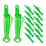 Gogogmee 200 Stück Nähmaschinen Nadeleinfädler Fischform aus ABS und Metallseil Grün Automatische Einfädelhilfe für Handnähen und Nähmaschinen Kompakt für Bastelarbeiten und Nähprojekte