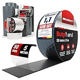Wasserdichtes Klebeband Butylband I 50mm*5m Anthrazit hochwertig selbstklebend mit Aluminiumfolie I Butyl-Tape alterungsbeständig korrosionsbeständig UV-beständig