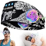 LC-dolida Schlafkopfhörer Bluetooth Schlafen Kopfhörer, Kabellos Sport-Kopfhörer Stirnband 15+ Stunden Lange Spielzeit Leichte Schlafstirnband mit HiFi-Stereo,Ergonomisch Tech Gadgets