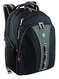 WENGER Legacy Laptop-Rucksack, Notebook bis 16 Zoll, 24 l, Damen Herren, Business Uni Schule Reisen, Schwarz/Grau