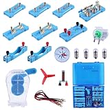 Elektronik Schaltungen Set für Kinder – Lernspielzeug mit Motor, Glühbirne & Kabeln – Elektrotechnik Experimentierkasten für Physik & Mint-Bildung für Kinder ab 5 Jahren