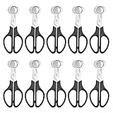 XINMEIWEN 10 Stück Edelstahl Wachteleierschneider Schere Wachteln und Taubeneier Schneider Werkzeug Wachteln Schere Öffner Wachteleier Knacker für Zuhause Küche (schwarz)