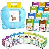 AHJ Sprechende Lernkarten Italienisch, Kinder Lernkarten Italienisch mit 255 Blätter 510 Wörter, Interaktives Sprachspiele Italienisch, Nur Italienisch/Nur Englisch/Oder Beides Lernspielzeug