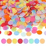 Konfetti Bunt 6000 Stück, 2.5cm Konfetti Geburtstag Groß, Mehrfarbig Runde Streudeko Tischdeko, Papier Confetti für Geburtstag Hochzeit Party Dekoration(50g)