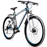 Bergsteiger Canberra 26, 29 Zoll Mountainbike, Aluminium Rahmen, Scheibenbremsen, Hardtail MTB mit Licht & Schutzblech, 21 Gang-Schaltung, Gabel-Federung, geeignet ab 160 cm
