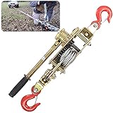 Handwinde Power Puller, Multifunktions-Ratschenwerkzeug mit Drahtseil und Haken für ATV, Boot, Anhänger und Marine (4 Tonnen Kapazität)