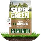 Supergreen Bio Dünger | Organischer Langzeitdünger für Rasen & Garten mit staubfreien Pellets | 17 kg