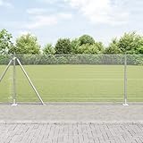 Zaunpfosten aus verzinktem Stahl, 10 x 1 m, stabil für Gartenzaun, Tor, Brettzäune, perfekt für den Außenbereich, 2 Stück