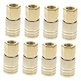 Toddmomy 10 Stück Teiliges Gerader Schnellkupplung Luftschlauch Kupplungsanschluss aus Verzinktem Innengewinde für Druckluftkompressor Zubehör Robust und Einfach zu Montieren