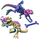 YGCHEN 3D Gedrucktes Dinosaurier Skelett Figuren Flexible Gelenke Dinosaurier Knochen Spielfigur 3D-Gedruckter Actionfigur Spielzeug Heimdekoration Zappelspielzeug