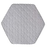 Baby Delux Laufgittermatratze Laufstallmatratze Schaumstoff Matratze für Laufgitter 6-eckig Grey Stars gesteppt 120cm Oeko TEX