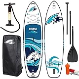 Campsup WindSUP F2 Cruise WS 10'5' Aufblasbares Stand Up Paddle Board mit Windsurf-Option | 323 x 83 x 15 cm | Surfboard für Einsteiger & Fortgeschrittene mit zubehör