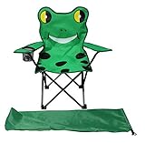 LINDER EXCLUSIV Kinder-Anglersessel mit Getränkehalter MC2504 Motivauswahl (grün (Frosch))