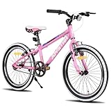 JOYSTAR Lubbock 20 Zoll Kinderfahrrad für Jungen & Mädchen im Alter von 7-11 Jahren Hardtail Mountainbike für Kinder mit 1-Gang, rosa
