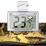 capetsma Aquarium Thermometer, Digital Hygrometer for Reptile Terrarium, Temperature and Humidity Monitor in Acrylic and G.