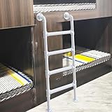 XCHSXYL Hochleistungs-Etagenbettleiter aus Metall, Dachbodenleitern, 4 Stufen/5 Stufen/6 Stufen, wandmontierte gerade Leiter für Dachboden, Wohnheim, Terrasse, Notausgang, Kellerfenster, Schachtausg