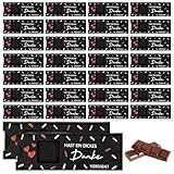 LOMUG 30pcs Dankeschön Geschenke Klein Geschenkbox für Schokolade Danke Geschenk Abschiedsgeschenk für Gast Erzieherin Mama Papa Schwester Beste Freundin Kollegen Lehrer Kita (Schwarz-Danke)