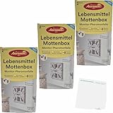 usy Bundle für Aeroxon Lebensmittel Mottenbox Monitor-Pheromonfalle 3er Pack (3x50g 2 Stück Packung) + usy Block