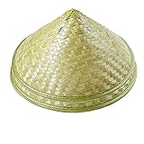 Zhou Langer traditioneller chinesischer Erwachsenenhut, orientalisch, für Garten, Eimerhut, Reishut, beige, 2 Stück