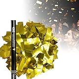 ZyKnaurral 25 Stück 80 cm große, mehrfarbige Konfettikanonen aus Papier – ideal für Hochzeiten, Geburtstage, Schulabschlüsse, Geschäftseröffnungen, Jubiläen, Weihnachten und Silvester 2026 Gold