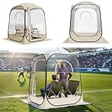 VEVOR Transparentes Zelt, 127x127x170 cm, Pop-up-Zelt für 1–2 Personen, Sportzelt mit Bodenmatte & oberer Abdeckung, Outdoor-Bubble-Zelt, Campingunterstand für Veranstaltungen, Angeln, Jubeln