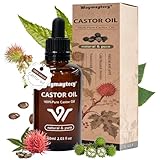 60ml Rizinusöl Naturrein für Haarwachstum,Pflegend und nährend für mehr Glanz und Geschmeidigkeit,Haarwuchsöl,Hitzeschutz und gegen Frizz Austrocknen,Haarstärkende for hair growth
