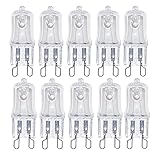 ShuoHui G9 230V 20W HalogenLampe Halogen Leuchtmittel HaloPin Clear Ersatz für Abstrahlwinkel Warmweiß - 2700K 10 Stück