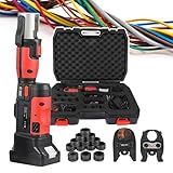 3-in-1 Elektrische Hydraulische Crimpzange mit wiederaufladbarem Kabelschneider und schnurlosem Terminal Crimper für effiziente Drahtverbindungen