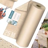 KESSER® Vlies Tischläufer Modern 30cm x 25m | Tischdekoration für Hochzeiten, Geburtstage, Taufen, Einschulung & Allen Feierlichkeiten | Tischband abwaschbar, wasserabweisend & wetterfest, Creme