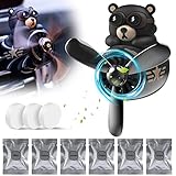 Qetlavee Auto Lufterfrischer Cartoon Bär Pilot,Car vent Accessories mit 6 Dufttabletten,Diffuser Geschenke für Auto lüftung,Auto Parfüm Dekoration für Wohnzimmer/Büro,Aromatherapy für Frauen Mann