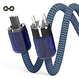 Monosaudio D525 High End C7 Netzkabel 1,5M/4,9FT 2-Polig Abbildung 8 Audiophil Stromkabel 12AWG Kupfer geschirmte Euro Schuko Stecker Hi-Res Kaltgerätekabel für DVD/Verstärker/Decoder/Subwoofer/AMP