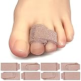 ZenToes Fabric Buddy Wraps Wiederverwendbare Bandagen für gebrochene Zehen, Hammerzehen-Glätteisen, 8 Stück, Beige