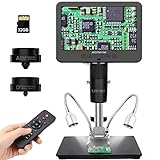 Andonstar AD246S HDMI Digitales Mikroskop mit 7-Zoll-Bildschirm 2000x, 3 Objektive 2160P UHD-Videoaufnahme, Digitalmikroskop, Lötmikroskop, biologisches Mikroskop-Kit mit 32G-Karte, Windows-kompatibel