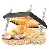 Kükenheizplatte,25 x 25cm Küken Wärmeplatte,15 W Wärmeplatte CosyHeat für Küken Gössel,wärmedecke mit Verstellbarer Höhe,heizdecke für hält bis zu 15 Küken, Ideal für Hunde, Katzen, Menschen (Dunkel)