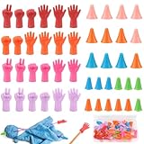 Rierousy 48 Stück Silikon Stricknadelstopper, Strickzubehör, Maschenstopper, Knitting Needles, Stricknadel-Stopper, Maschenhalter Stricken, Punkt Protektoren