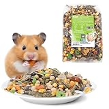 Nobleza - (500g Hamsterfutter Ausgewogen, Hauptfutter für Hamster mit Gemüse, Natürliches Nagerfutter für Meerschweinchen mit lebenswichtigen Vitaminen und Mineralien