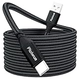 Extra Long USB C Cable 7M, PS5 Controller Charging Cable Braided USB Type C Charger Cable Compatible with Samsung Galaxy S20/S10/S9 Huawei, PS5,Xbox Series X/S Controller, Switch Pro etc.（Schwarz）