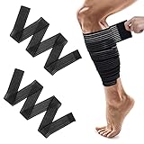 Abeillo 2 Stück Kniebandagen Kniestütze 180cm Sport Bandage, Elastisch Wadenbandage zum Fitnessstudio, für Arm, Ellbogen, Wade, Hand, Knöchel, Handgelenk, Knie, Arm Hand Bandage